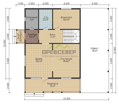 План первого этажа проекта ДБ-162