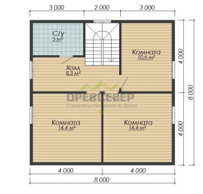 План второго этажа проекта ДБ-169