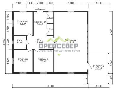 План первого этажа проекта ДБ-120