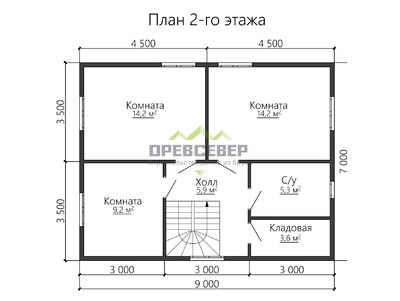 План второго этажа проекта ДБ-96