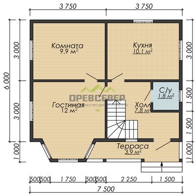 План первого этажа проекта ДБ-27