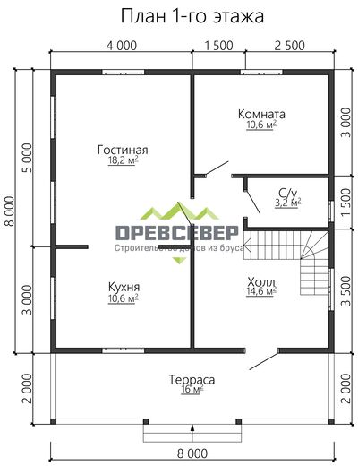 Дом из бруса 8х8 с мансардой проекты фото планировка