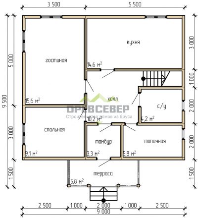 План первого этажа проекта ДБ-15