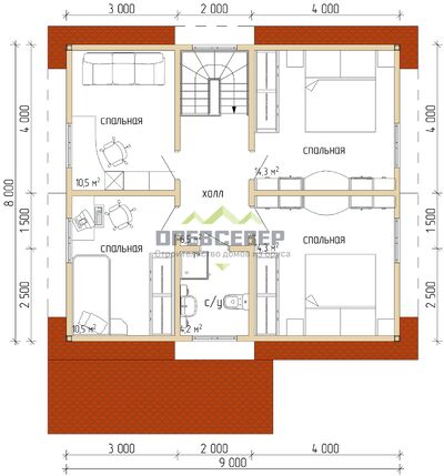 План второго этажа проекта ДБ-46