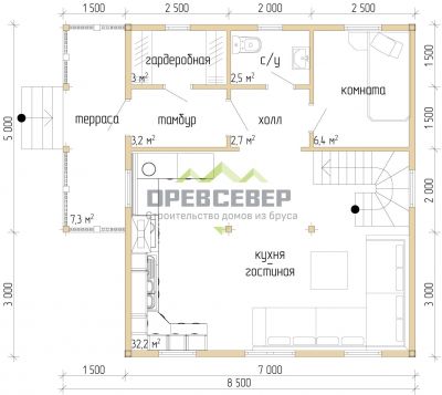 План первого этажа проекта ДБ-60