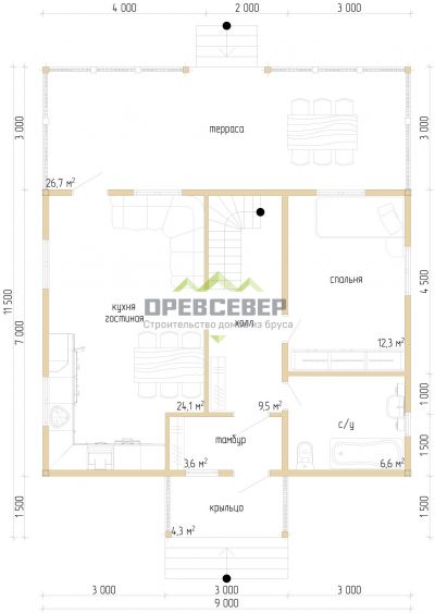 План первого этажа проекта ДБ-65