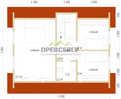 План второго этажа проекта ДБ-65