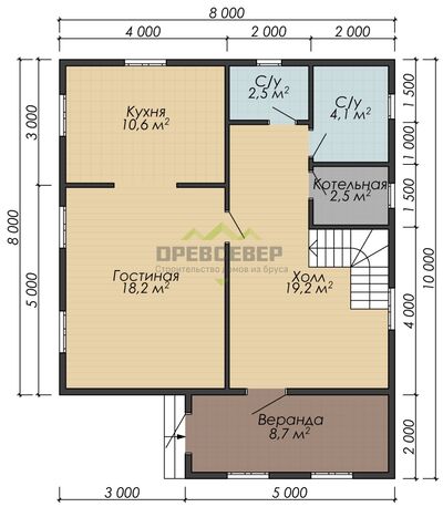 План первого этажа проекта ДБ-149