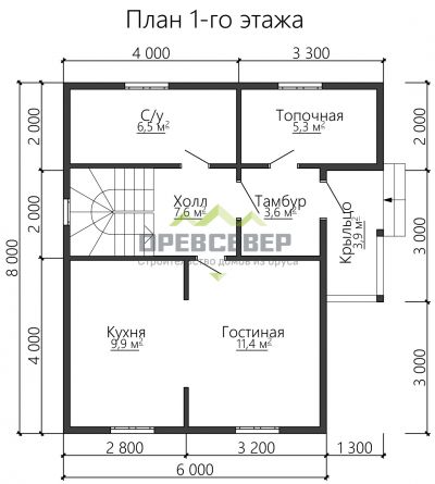 План первого этажа проекта ДБ-2