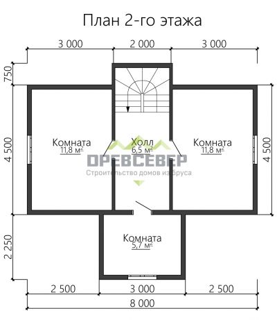План второго этажа проекта ДБ-22