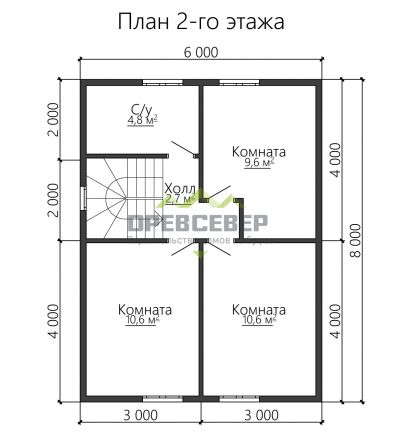 План второго этажа проекта ДБ-2