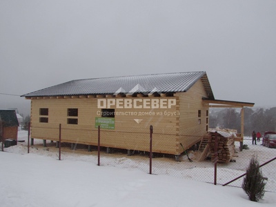 103. Строительство дома из профилированного бруса по проекту  заказчика в Тульской области, Заокский район, п. Тарусская поляна