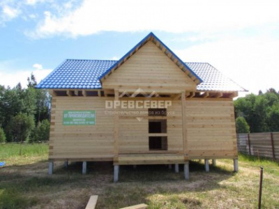 50. Строительство дома из профилированного бруса по проекту ДБ-65, в Пушкинском районе, ДНП Третьяково