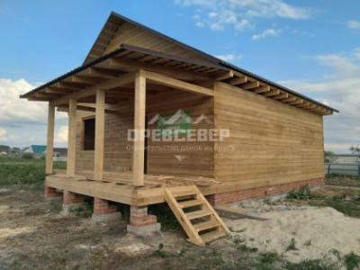 67. Строительство дома из обрезного бруса по проекту ДБ-134 в Ульяновской области, с. Большое Нагаткино