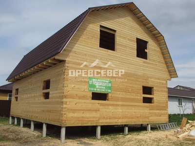 94. Строительство дома из профилированного бруса по ИНД проекту в МО, Павлово Посадском районе, д. Назарьево