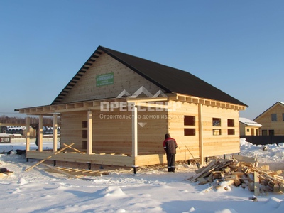 102. Строительство дома из профилированного бруса по проекту ДБ-134 в МО, Пушкинском районе, Марьина гора