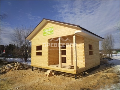 104. Строительство дома из профилированного бруса по проекту ДБ-164 в МО, г.о Мытищи, д. Голенищево