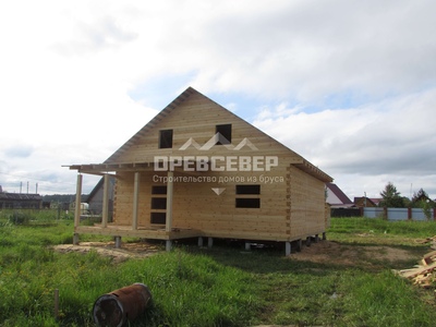 111. Строительство дома из профилированного бруса по проекту ДБ-134 в МО, Талдомский район, с. Новоникольское