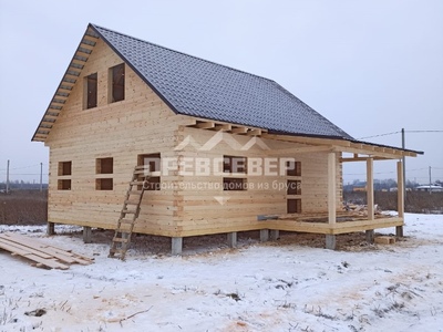 115. Строительство дома из профилированного бруса по проекту ДБ-129 в г. Кострома, п. Первый