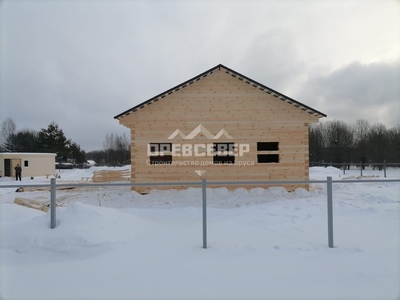 118. Строительство дома из профилированного бруса по проекту заказчика в Ярославской области, Рыбинском районе, д. Воробьёвка