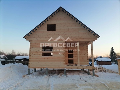 119. Строительства дома из профилированного бруса по проекту ДБ-136 в Нижнем Новгороде, СНТ Сокол