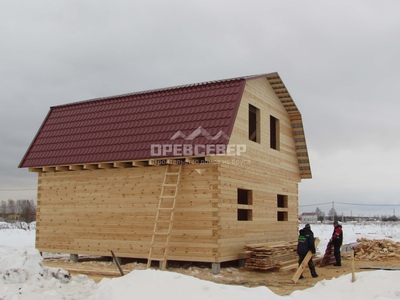 122. Строительство дома из профилированного бруса по проекту ДБ-165 в г. Кострома п. Первый