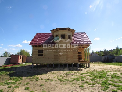 125. Строительство дома из обрезного бруса по проекту ДБ-53 в МО г.о. Павловский Посад д. Дмитрово
