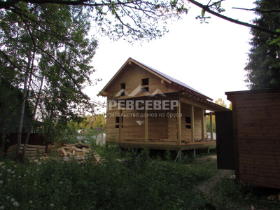 126. Строительство дома из обрезного бруса по проекту заказчика в МО, Щелковском районе, СНТ Заозерный