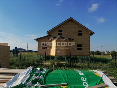 128. Строительство дома из профилированного бруса по проекту ДБ-169 в МО, Дмитровском районе, д. Минеево