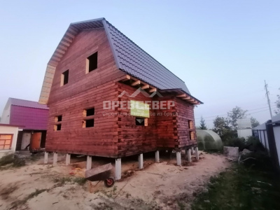 130. Строительство дома из профилированного бруса по проекту ДБ-145 в МО, Чеховский район, с.п. Стремиловское, СНТ Поляна
