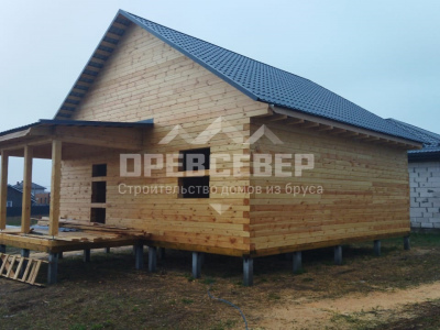 135. Строительство дома из профилированного бруса по проекту ДБ-134 в МО, г.о. Домодедово, КП 