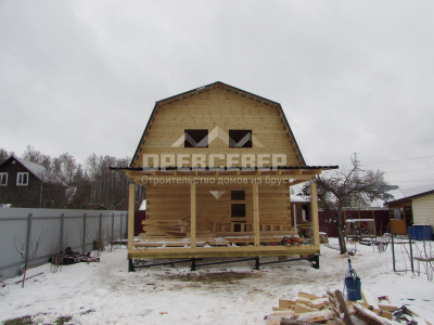 136. Строительство дома из профилированного бруса по проекту ДБ-47 в МО, Ступино, СНТ Лотос-2