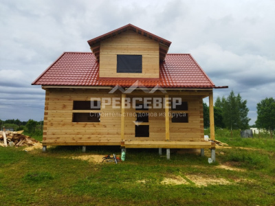 139. Строительство дома из профилированного бруса по проекту ДБ-119 в МО, Талдомский район, ДНТ Чистые пруды