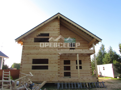 140. Строительство дома из профилированного бруса по проекту ДБ-170 в МО, Раменский м.о., д. Григорово