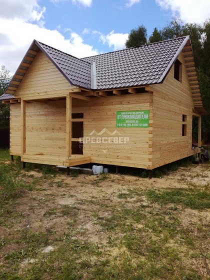 48. Строительство дома из профилированного бруса по проекту ДБ-65 в Раменском районе