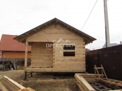 58. Строительство бани из профилированного бруса по проекту ББ-15 в г.Ногинск