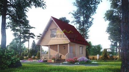 Дом из бруса 4х6 с мансардой (ДБ-3)