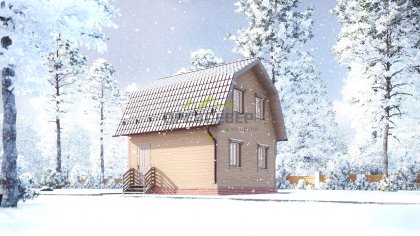 Дом из бруса 6х6 с мансардой (ДБ-6)