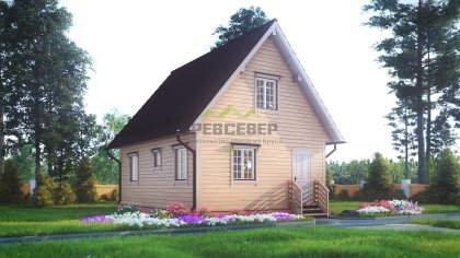Дом из бруса 6х8 с мансардой (ДБ-8)