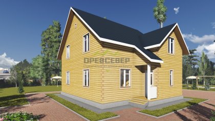 Двухэтажный дом из бруса 9х11 (ДБ-20)