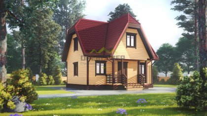 Дом из профилированного бруса 6х8 (ДБ-22)