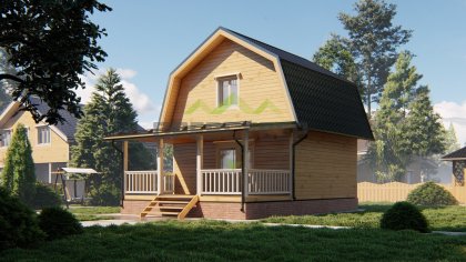 Мансардный дом из бруса 6х6 (ДБ-47)