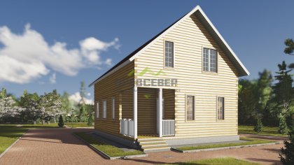 Двухэтажный дом из бруса 7х10 (ДБ-48)