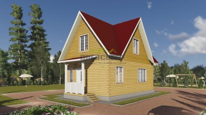 Дом из бруса 6х9 с мансардой (ДБ-49)