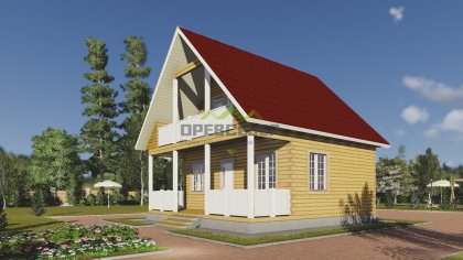 Дачный дом из бруса 6х7 (ДБ-61)