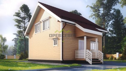 Двухэтажный дом из бруса 7х8 (ДБ-66)