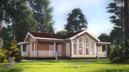 Одноэтажный дом 9х15 (ДБ-68)