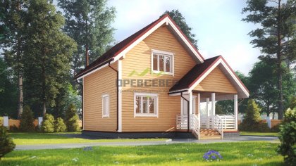 Двухэтажный дом из бруса 6х7 (ДБ-78)