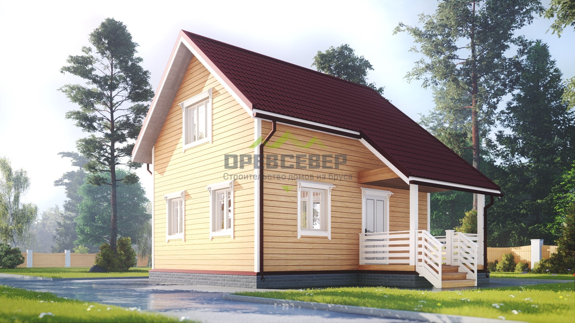 Заказать дома из бруса 6х6 в Москве – фото проектов, стоимость, отзывы