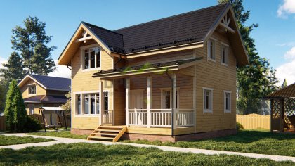 Полутораэтажный дом из бруса 7х9 (ДБ-114)